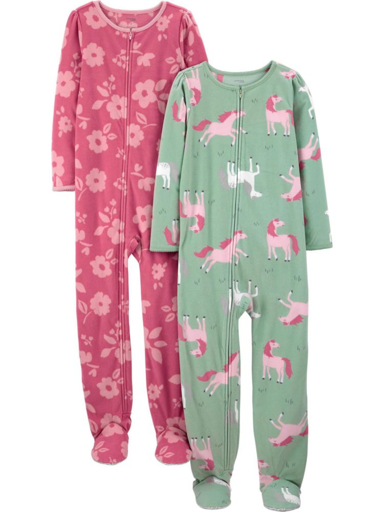 Pijamas Simple Joys de Carter's pack de 2 con pies de forro polar