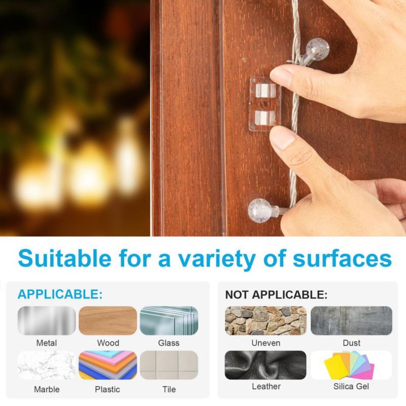 Abrazaderas para luces TidyHelper 100 unidades uso intensivo para exteriores