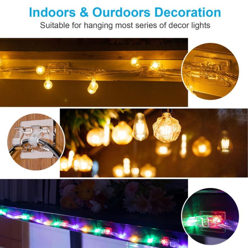 Abrazaderas para luces TidyHelper 100 unidades uso intensivo para exteriores