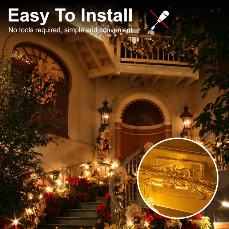 Abrazaderas para luces TidyHelper 100 unidades uso intensivo para exteriores
