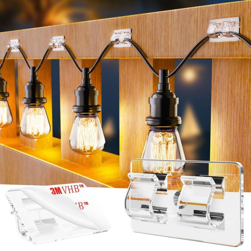 Abrazaderas para luces TidyHelper 100 unidades uso intensivo para exteriores