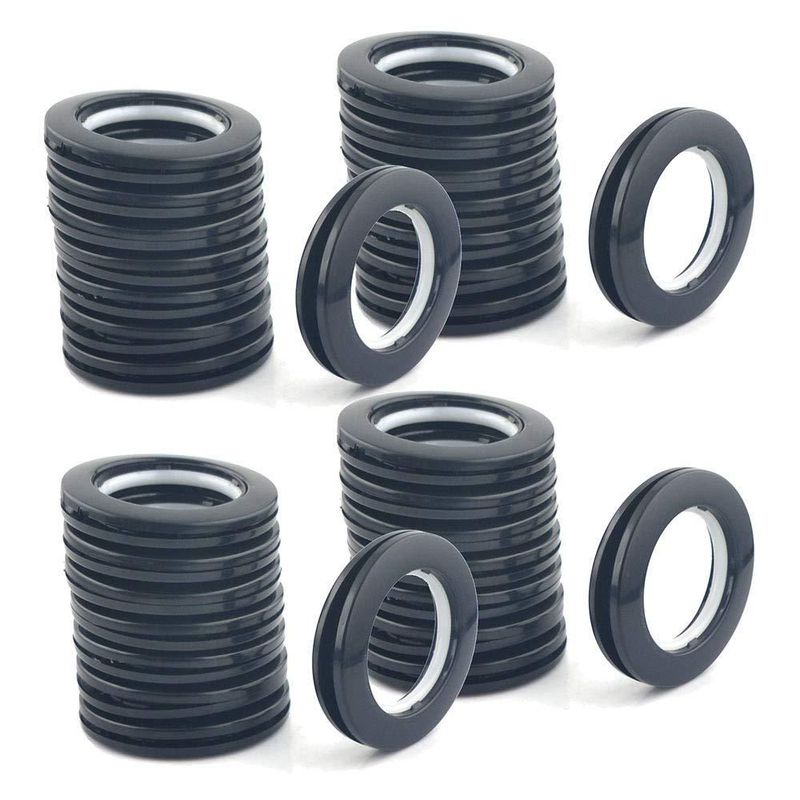 Kit de Ojales para Cortinas Mangood 40 mm Negro 32 piezas