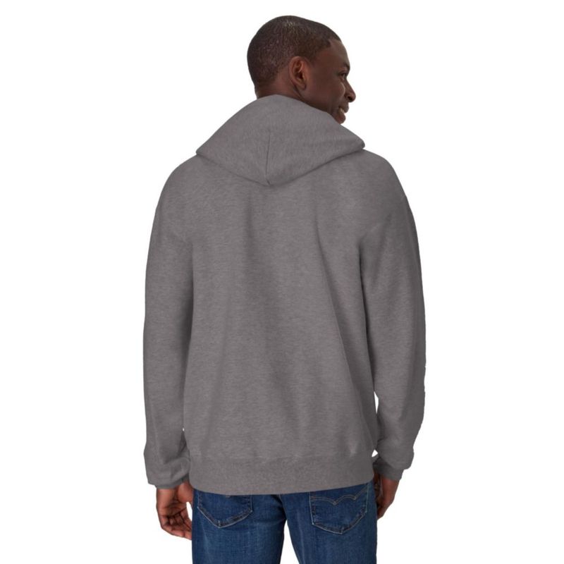 Sudadera Hanes talla grande gris Oxford con capucha de algodón