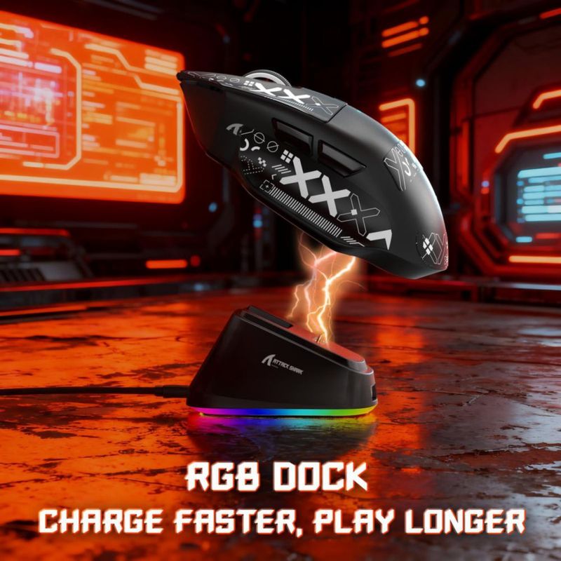 Ratón gaming ATTACK SHARK V6 65 g inalámbrico 25000 DPI