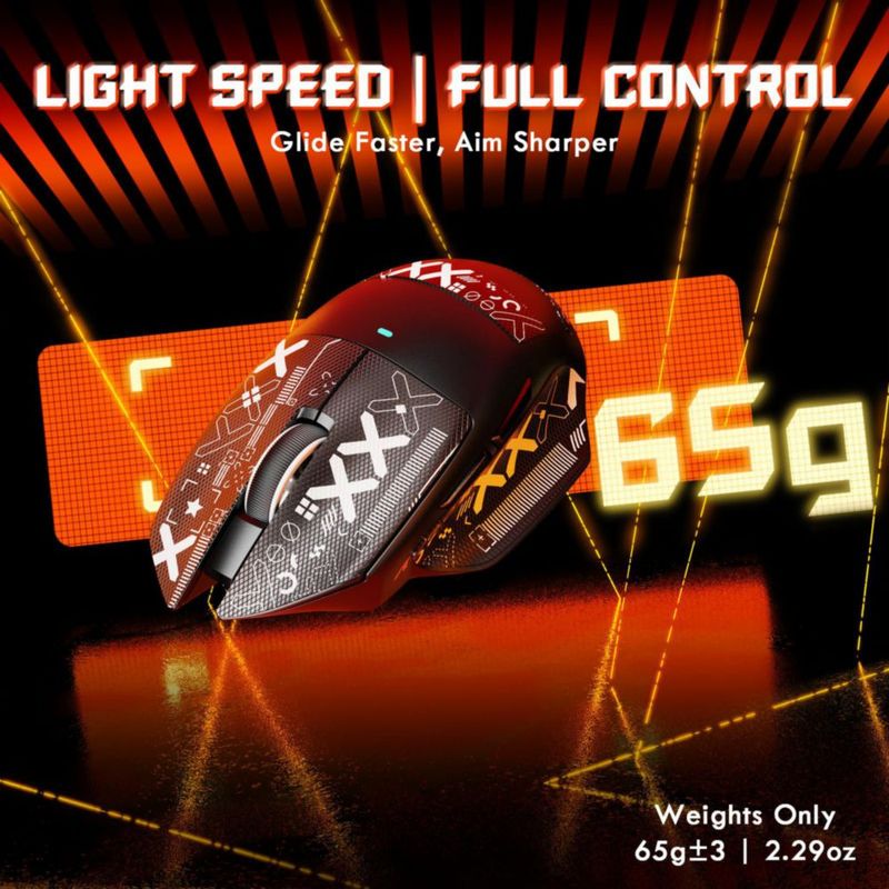 Ratón gaming ATTACK SHARK V6 65 g inalámbrico 25000 DPI