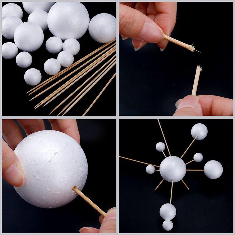 Modelo del Sistema Solar Pllieay 25‑7 cm Bolas de espuma + Palitos