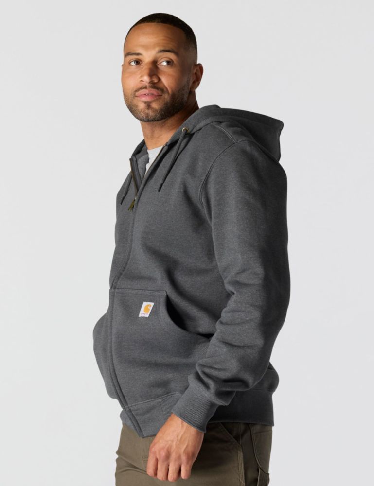 Sudadera para hombre Carhartt talla XL color gris carbón con cremallera completa