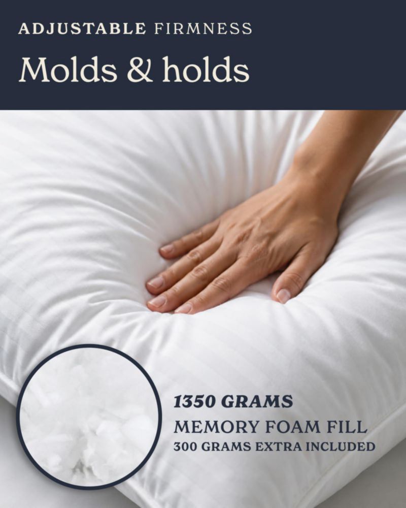 Almohada King Ajustable Beckham Hotel Collection de Espuma Viscoelástica Desmenuzada