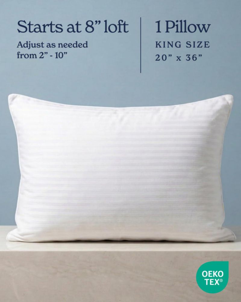 Almohada King Ajustable Beckham Hotel Collection de Espuma Viscoelástica Desmenuzada