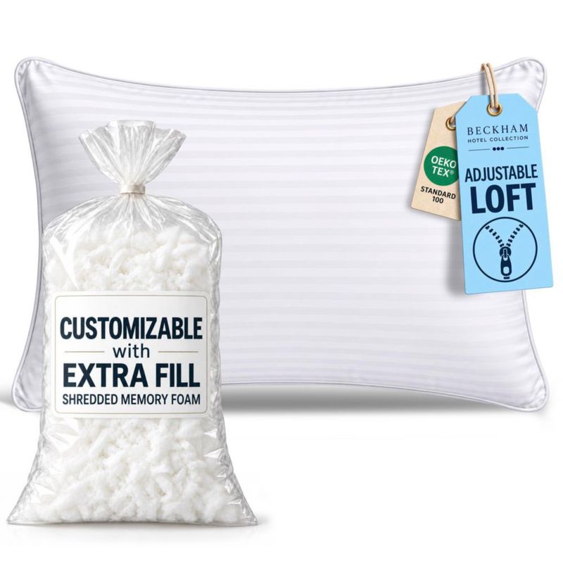 Almohada King Ajustable Beckham Hotel Collection de Espuma Viscoelástica Desmenuzada