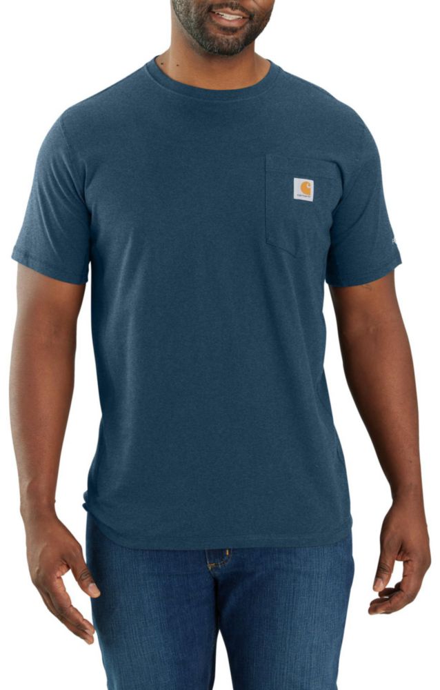 Camiseta Carhartt Force L/Alto Light Huron Heather