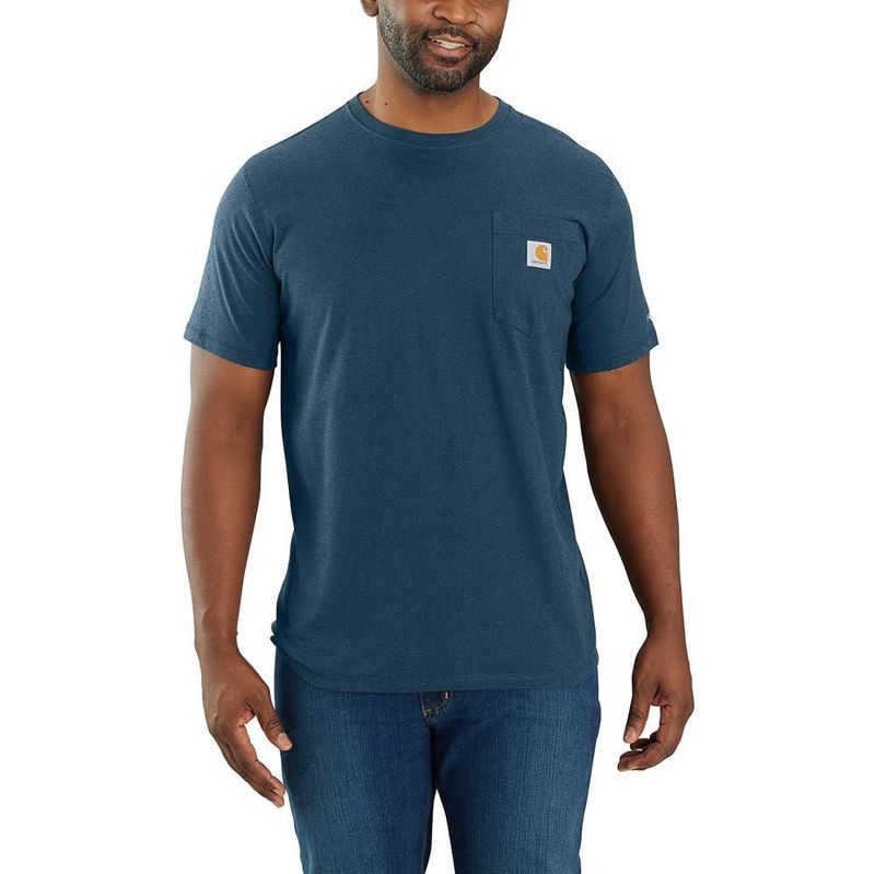 Camiseta Carhartt Force L/Alto Light Huron Heather
