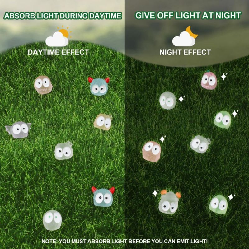 Decoración para auto RAPUDA 35 piezas de figuras de hollín luminosas multicolores