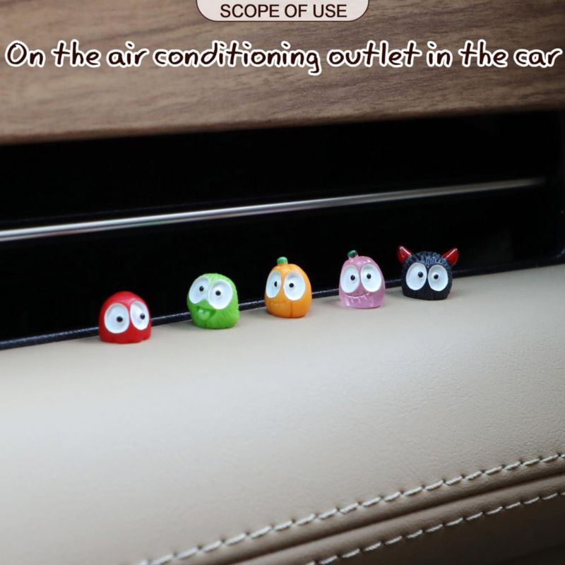 Decoración para auto RAPUDA 35 piezas de figuras de hollín luminosas multicolores