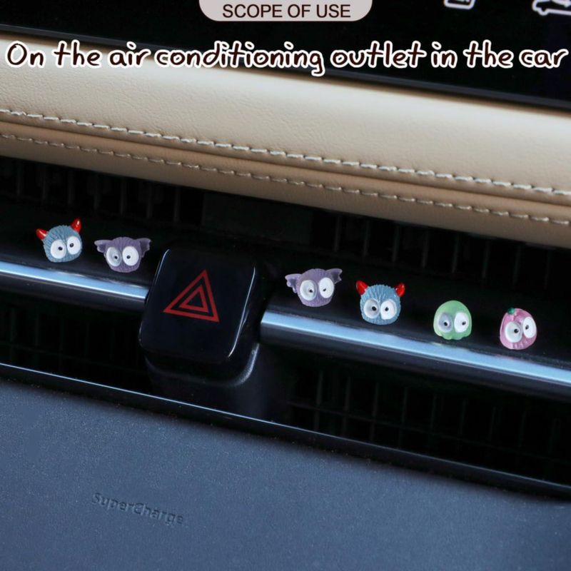Decoración para auto RAPUDA 35 piezas de figuras de hollín luminosas multicolores