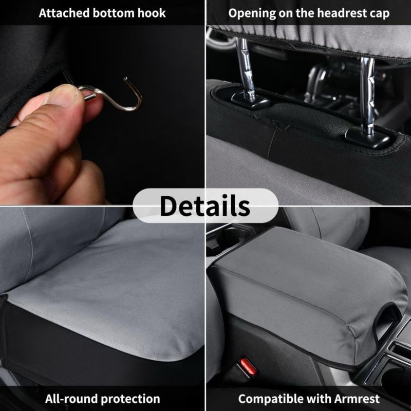 Fundas de Asiento Coverado Impermeables 2 Piezas Gris