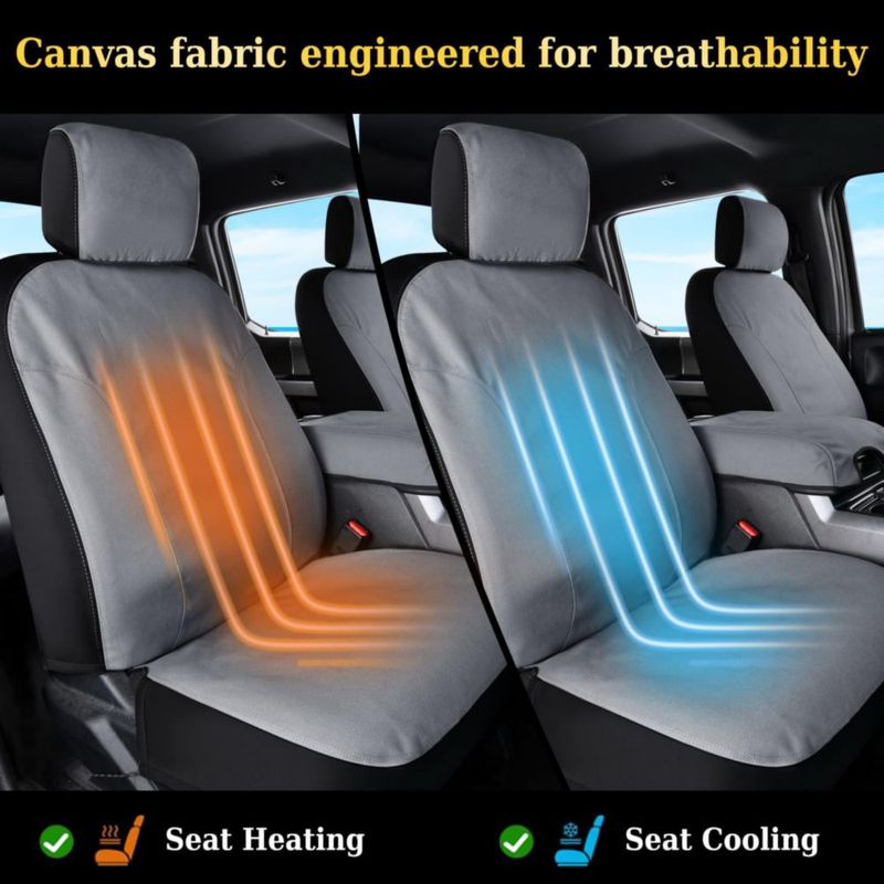 Fundas de Asiento Coverado Impermeables 2 Piezas Gris