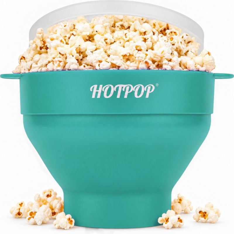 HOTPOP Popcorn Popper Plegable Cian Apto para Lavavajillas