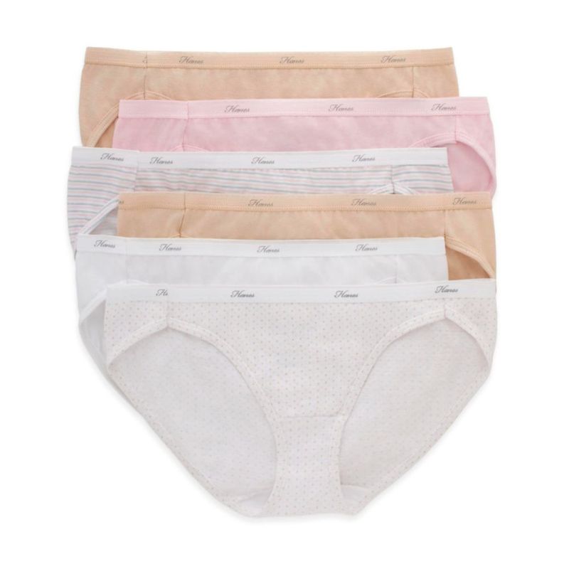Braguitas Hanes de Algodón Tipo Bikini - Pack de 6