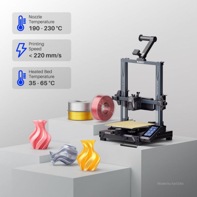Filamento PLA ELEGOO 175 mm Rosa Melocotón 1 kg