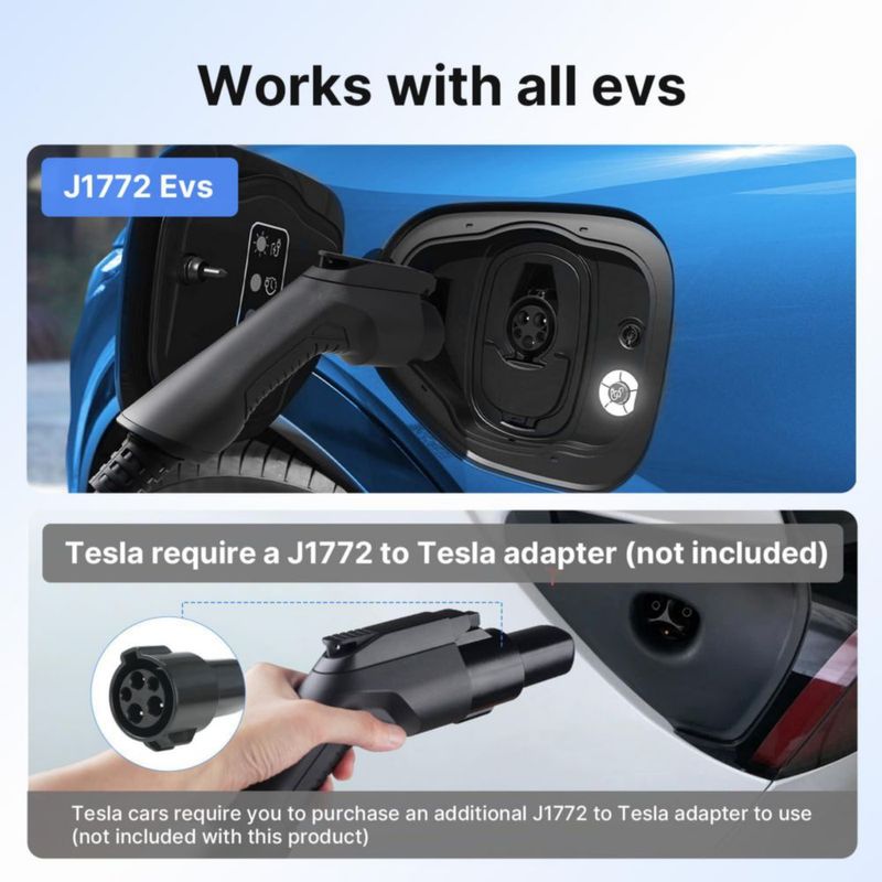 Cable de Carga para Vehículo Eléctrico BESENERGY 6 m 40 A 220‑240 V J1772