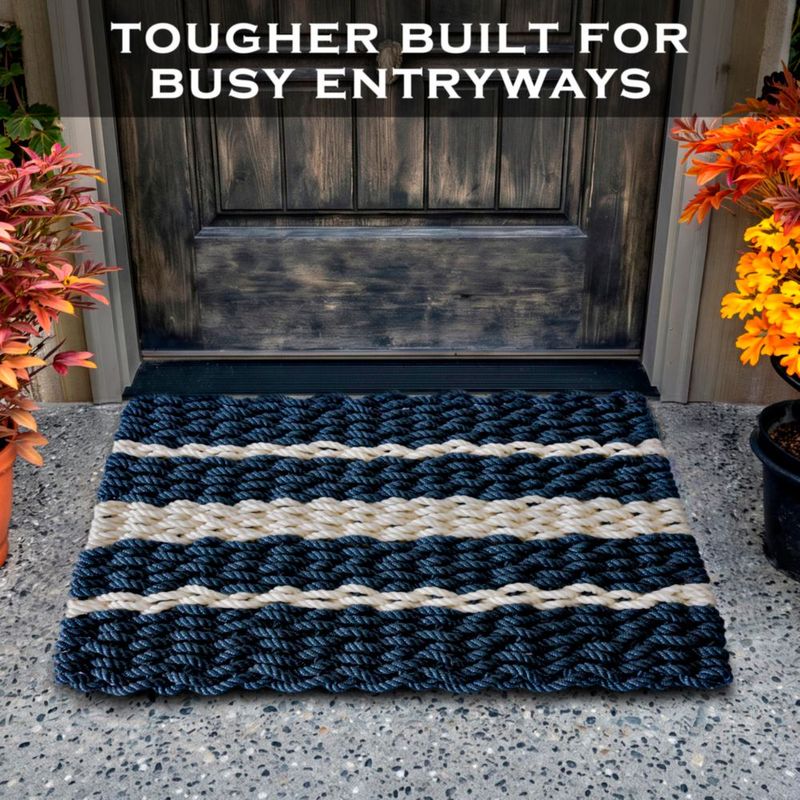 Alfombra MAINEVENT 43x64 cm Rayas Costera con Cuerda Tipo Langosta