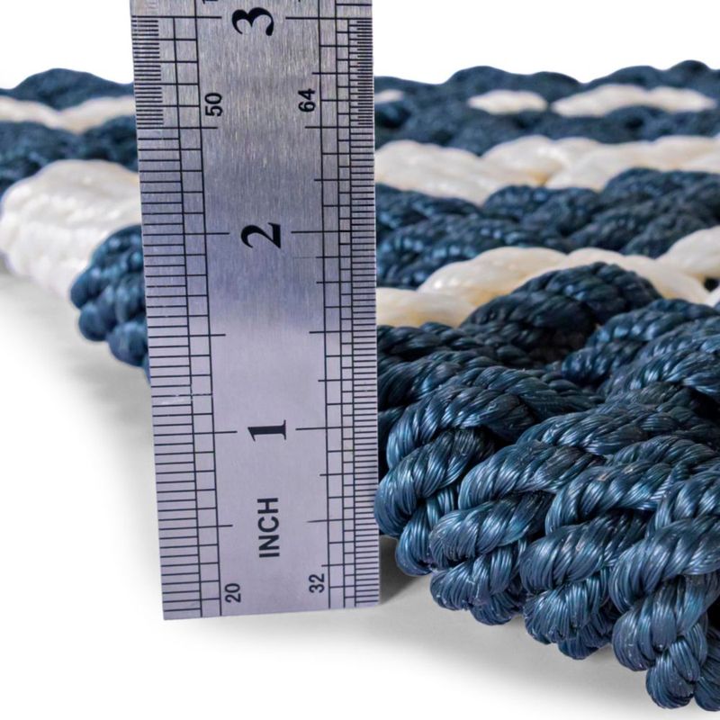 Alfombra MAINEVENT 43x64 cm Rayas Costera con Cuerda Tipo Langosta