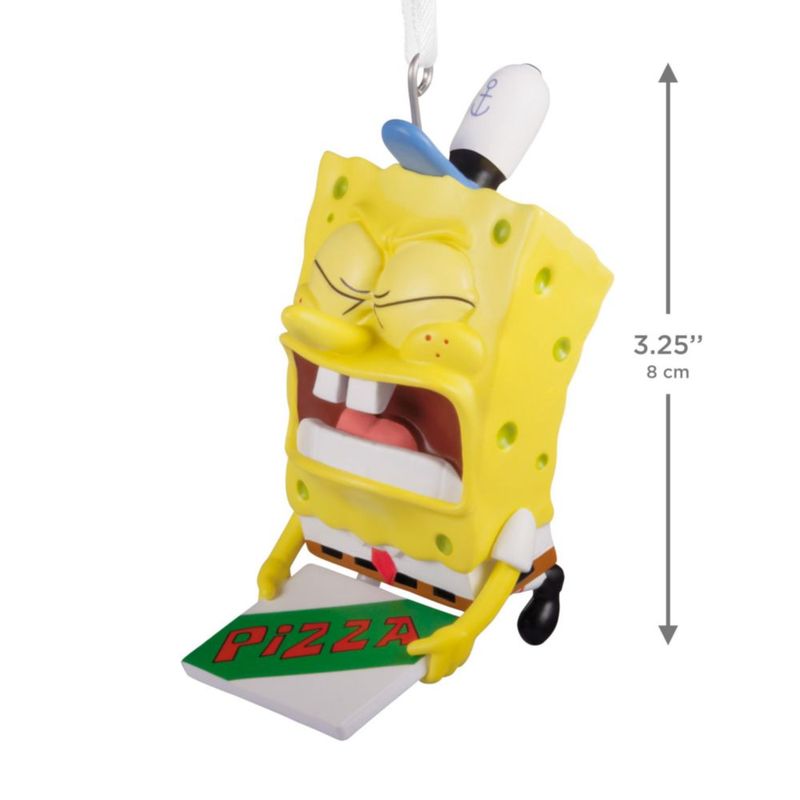 Adorno Navideño Hallmark Bob Esponja 4 × 8 × 1 cm Entrega de Pizza