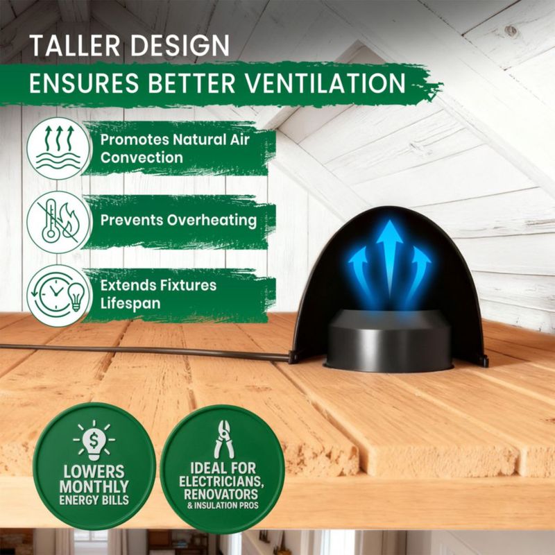 Cubiertas para luces empotradas janaa CX5 pack de 10 (195 mm) – Sellado de aire para aislamiento
