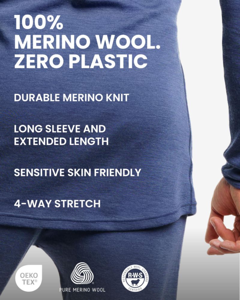 Conjunto de capa base Merino.tech talla XXL negro 320 g/m²