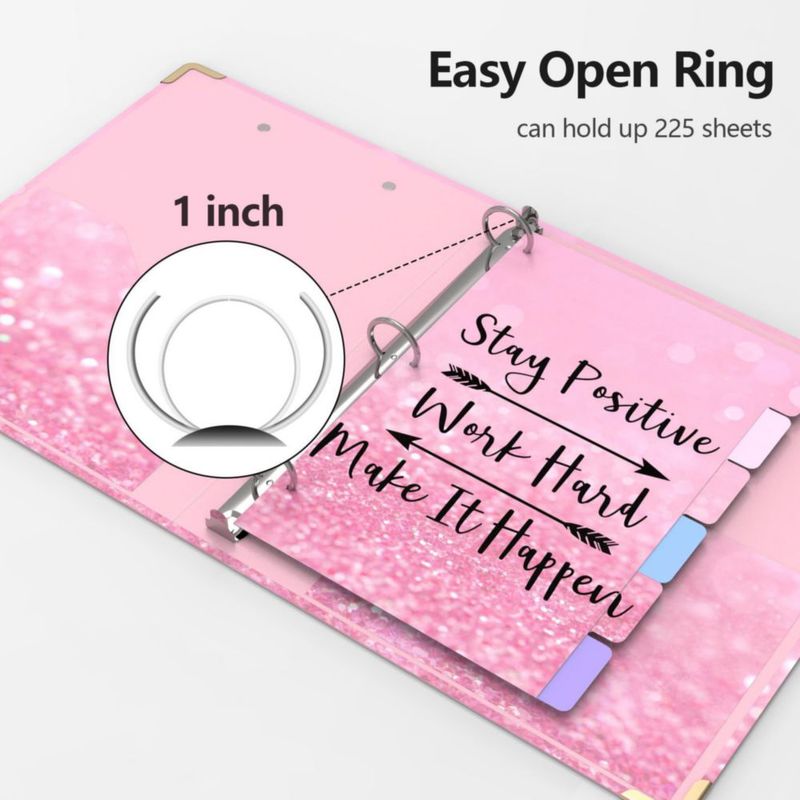 Carpeta de 3 anillas Steatory 25 cm 6 separadores Stay Positive