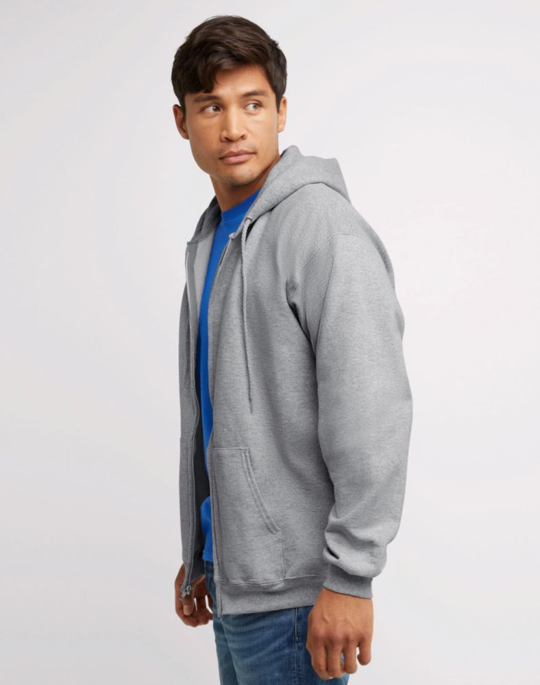 Sudadera con capucha Hanes de cremallera completa rojo intenso talla M