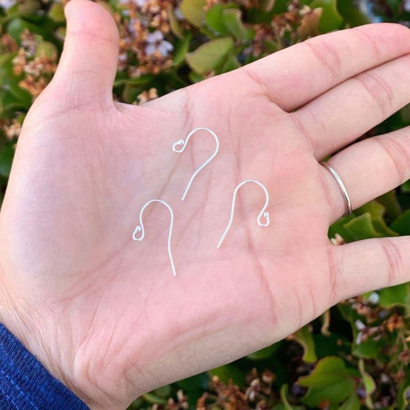 Ganchos para pendientes Adabele 20 mm calibre 22 plata 20 piezas
