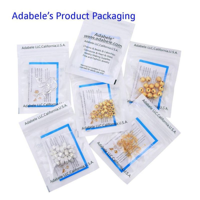 Ganchos para pendientes Adabele 20 mm calibre 22 plata 20 piezas