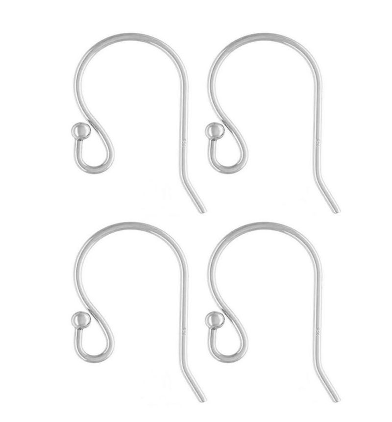 Ganchos para pendientes Adabele 20 mm calibre 22 plata 20 piezas