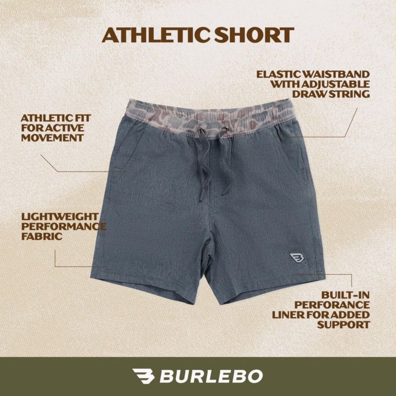 Shorts Burlebo Classic Deer Camo Gris Oscuro