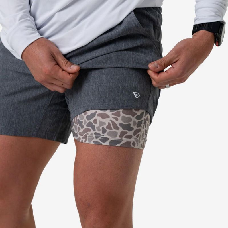 Shorts Burlebo Classic Deer Camo Gris Oscuro