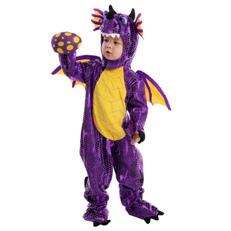 Conjunto de disfraz Spooktacular Creations 3T Dragón Morado