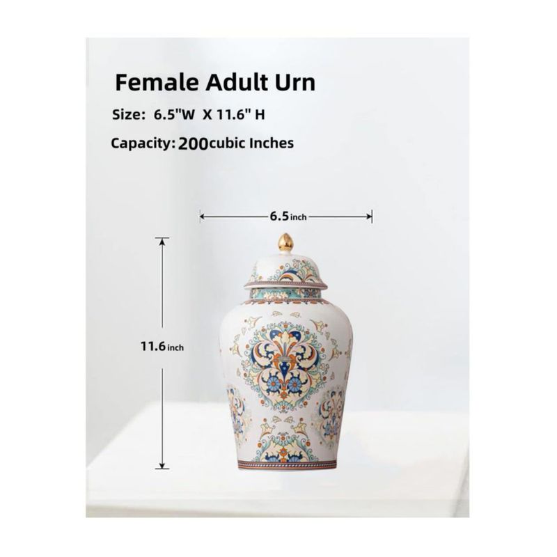 Urna NS Online de Cerámica Grande – 200 pulgadas cúbicas