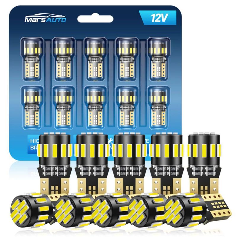 Bombilla LED Marsauto 6000K Super Blanca T10 tipo cuña