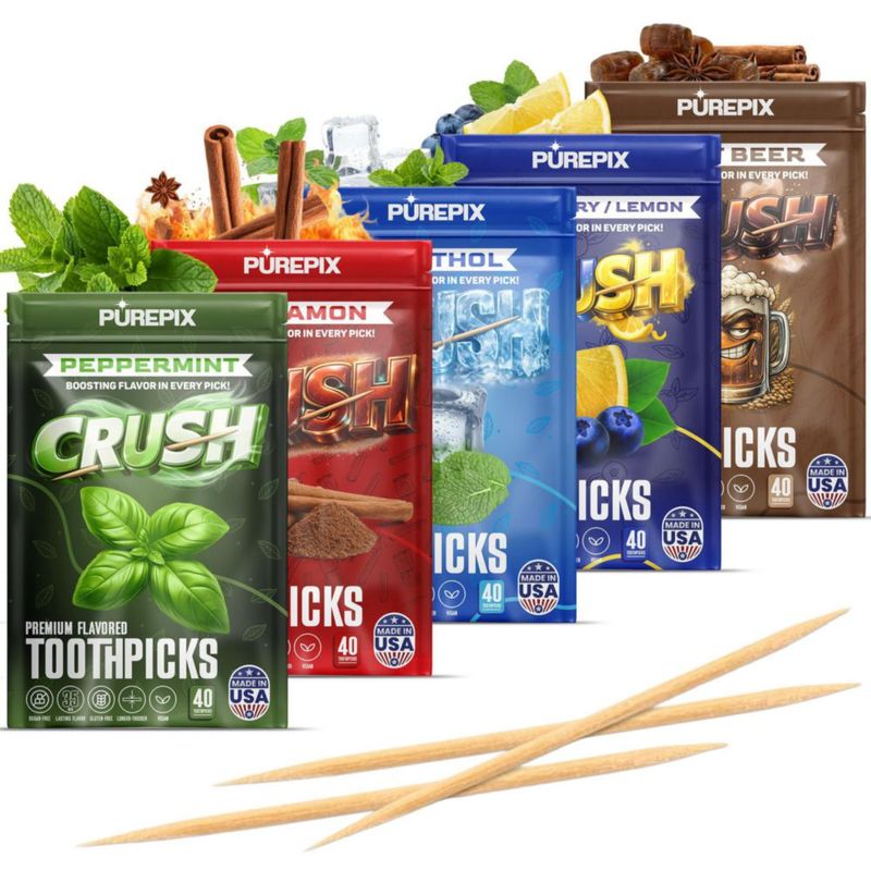 Palillos PurePix 200 unidades - Pack de 5 sabores