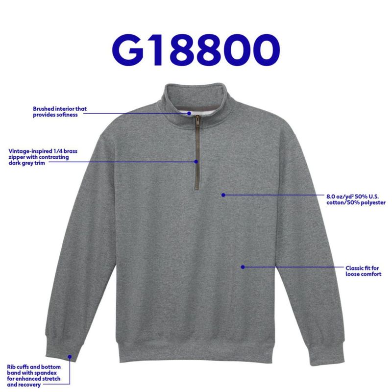Sudadera Gildan G18800 negra talla grande