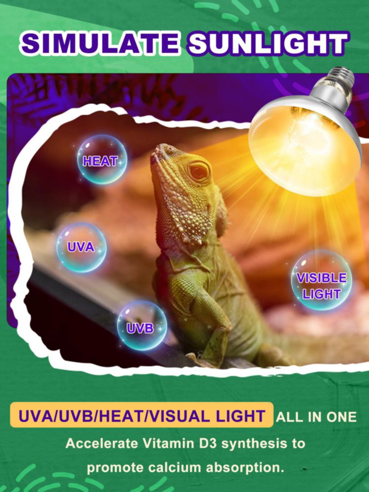 Lámpara de calor Reptispa 80W UVA UVB (1 unidad)