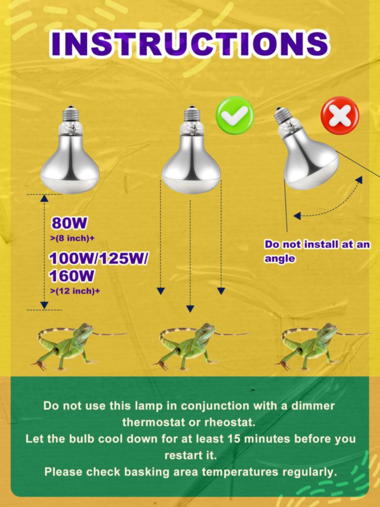 Lámpara de calor Reptispa 80W UVA UVB (1 unidad)