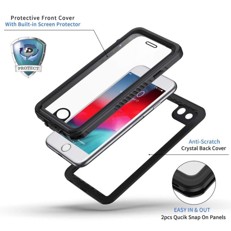Funda Lanhiem para iPhone SE/7/8 impermeable IP68