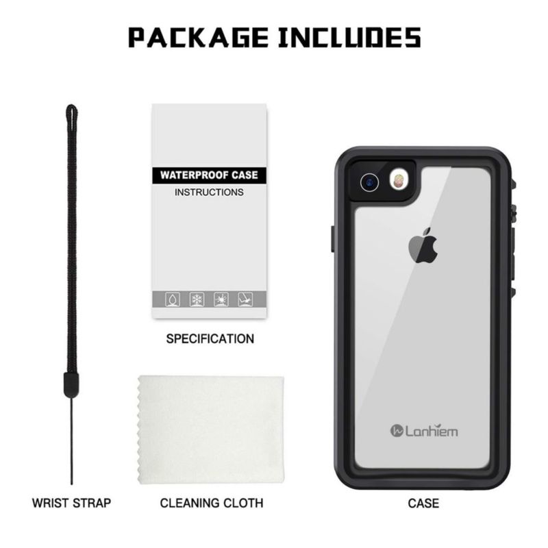 Funda Lanhiem para iPhone SE/7/8 impermeable IP68