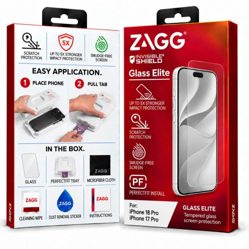 Protector de pantalla ZAGG Glass Elite para iPhone 18/17 Pro