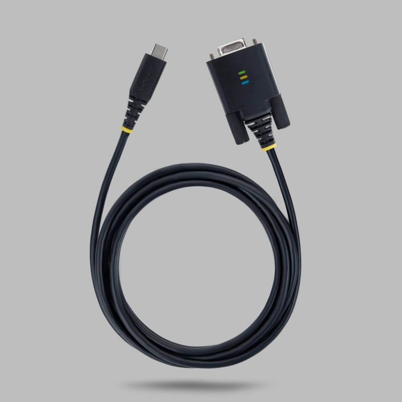 Cable adaptador USB-C a Serial StarTech.com de 2 m con chip FTDI y retención de COM