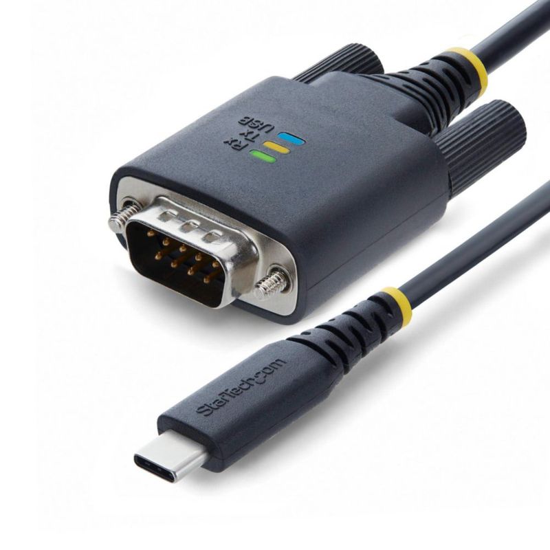 Cable adaptador USB-C a Serial StarTech.com de 2 m con chip FTDI y retención de COM