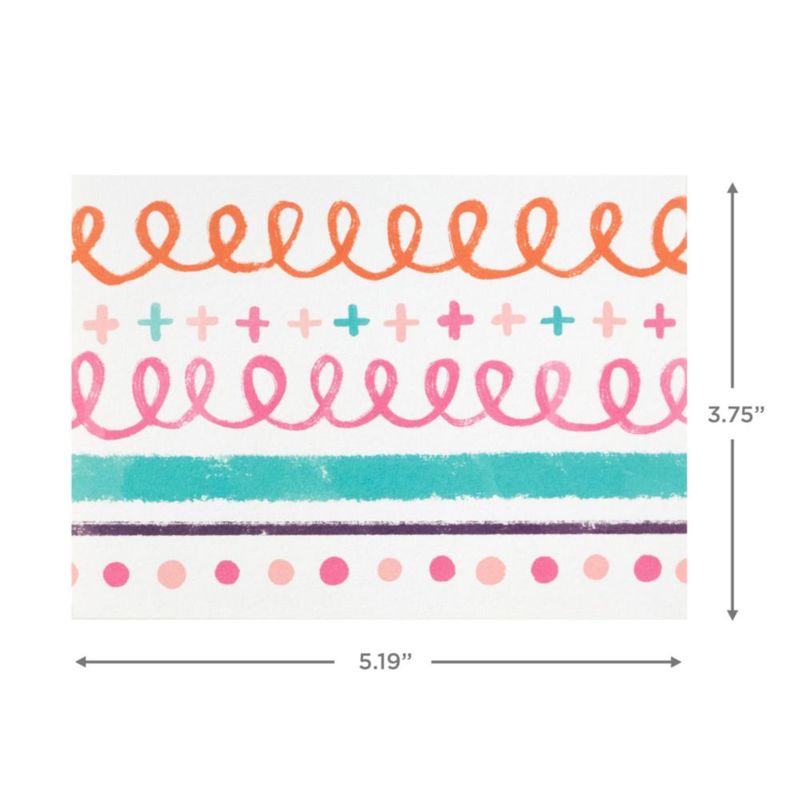 Paquete de 48 tarjetas Hallmark surtidas con garabatos modernos